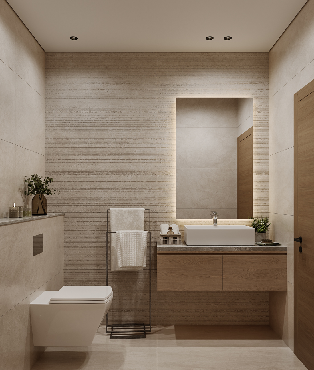 1009-WZ -1BD APT – GuestToilet_Cam01 Wadi Zaha – Muscat | Presented by Global Estates®